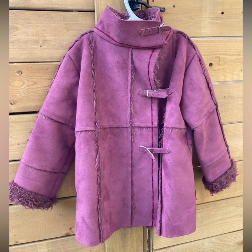 Girls faux shearling coat age 6
